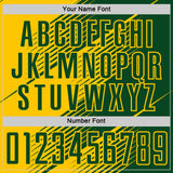 Custom Green Yellow Line Sublimation Soccer Uniform Jersey