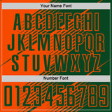 Custom Green Orange Line Sublimation Soccer Uniform Jersey