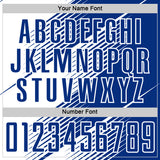 Custom Royal White Line Sublimation Soccer Uniform Jersey