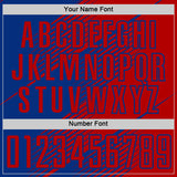 Custom Red Royal Line Sublimation Soccer Uniform Jersey