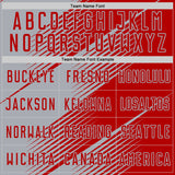 Custom Red Gray Line Sublimation Soccer Uniform Jersey