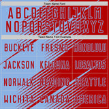 Custom Red Light Blue Line Sublimation Soccer Uniform Jersey