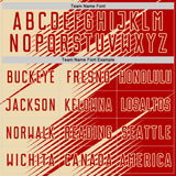 Custom Red Cream Line Sublimation Soccer Uniform Jersey