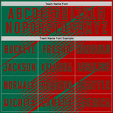 Custom Red Kelly Green Line Sublimation Soccer Uniform Jersey