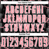Custom Black Medium Pink-White Lightning Sublimation Soccer Uniform Jersey