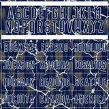Custom Navy Silver Lightning Sublimation Soccer Uniform Jersey