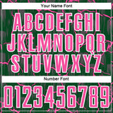 Custom Green Pink-White Lightning Sublimation Soccer Uniform Jersey