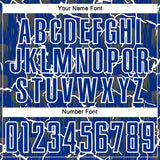 Custom Royal White Lightning Sublimation Soccer Uniform Jersey