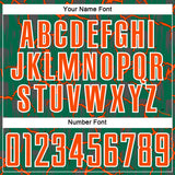 Custom Kelly Green Orange-White Lightning Sublimation Soccer Uniform Jersey