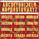 Custom Red Gold-White Lightning Sublimation Soccer Uniform Jersey