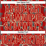 Custom Red Cream Lightning Sublimation Soccer Uniform Jersey