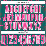 Custom Teal Pink-White Lightning Sublimation Soccer Uniform Jersey