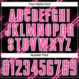 Custom Black Pink-White Abstract Fragment Art Splash Sublimation Soccer Uniform Jersey
