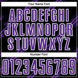 Custom Black Purple-White Abstract Fragment Art Splash Sublimation Soccer Uniform Jersey
