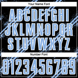 Custom Black Light Blue-White Abstract Fragment Art Splash Sublimation Soccer Uniform Jersey