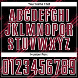 Custom Black Crimson-White Abstract Fragment Art Splash Sublimation Soccer Uniform Jersey