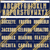 Custom Navy Old Gold-White Abstract Fragment Art Splash Sublimation Soccer Uniform Jersey