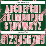 Custom Green Medium Pink-White Abstract Fragment Art Splash Sublimation Soccer Uniform Jersey