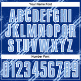 Custom Royal Light Blue-White Abstract Fragment Art Splash Sublimation Soccer Uniform Jersey