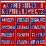 Custom Red Royal-White Abstract Fragment Art Splash Sublimation Soccer Uniform Jersey