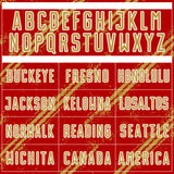 Custom Red Old Gold-White Abstract Fragment Art Splash Sublimation Soccer Uniform Jersey