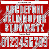 Custom Red Gray-White Abstract Fragment Art Splash Sublimation Soccer Uniform Jersey