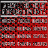 Custom Red Black-White Modern Polka Dot Sublimation Soccer Uniform Jersey