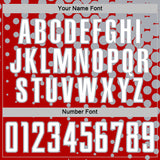 Custom Red White-Gray Modern Polka Dot Sublimation Soccer Uniform Jersey