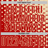 Custom Red Cream Modern Polka Dot Sublimation Soccer Uniform Jersey