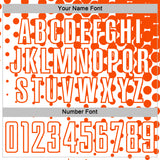 Custom White Orange Modern Polka Dot Sublimation Soccer Uniform Jersey