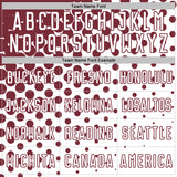Custom White Burgundy Modern Polka Dot Sublimation Soccer Uniform Jersey