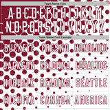 Custom White Crimson Modern Polka Dot Sublimation Soccer Uniform Jersey