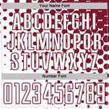 Custom White Crimson Modern Polka Dot Sublimation Soccer Uniform Jersey