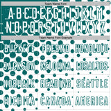 Custom White Teal Modern Polka Dot Sublimation Soccer Uniform Jersey