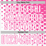 Custom White Pink Modern Polka Dot Sublimation Soccer Uniform Jersey