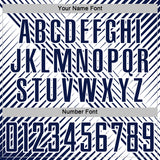 Custom Navy White Line Sublimation Soccer Uniform Jersey