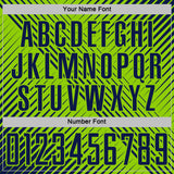 Custom Navy Neon Green Line Sublimation Soccer Uniform Jersey