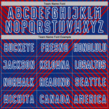 Custom Red Royal-White Line Sublimation Soccer Uniform Jersey