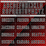 Custom Red Black-White Line Sublimation Soccer Uniform Jersey