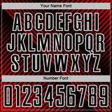 Custom Red Black-White Line Sublimation Soccer Uniform Jersey