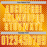 Custom Red Gold-White Line Sublimation Soccer Uniform Jersey