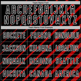 Custom Red Black-White Lines Sublimation Soccer Uniform Jersey