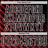 Custom Red Black-White Lines Sublimation Soccer Uniform Jersey