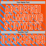 Custom Powder Blue Orange-White Lines Sublimation Soccer Uniform Jersey