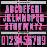 Custom Black Pink-Light Blue Lines Sublimation Soccer Uniform Jersey