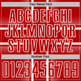 Custom Red White Lines Sublimation Soccer Uniform Jersey