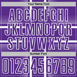 Custom Purple White Lines Sublimation Soccer Uniform Jersey