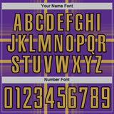 Custom Purple Old Gold-Black Lines Sublimation Soccer Uniform Jersey
