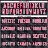 Custom Black Neon Pink-White Slant Lines Sports Sublimation Soccer Uniform Jersey