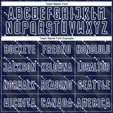 Custom Navy White Slant Lines Sports Sublimation Soccer Uniform Jersey